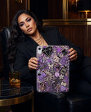 Lavender Noir | Purple Glitter & Crystal Designer iPad Case